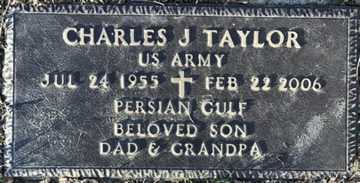 Charles J. Taylor Grave Marker